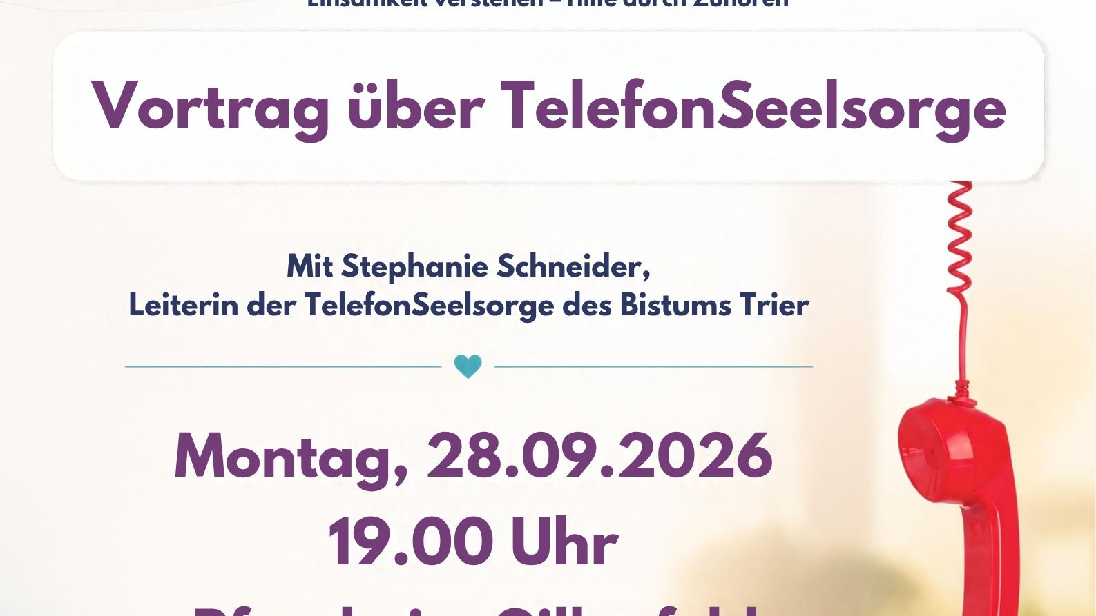 Telefonseelsorge Vortrag Flyer